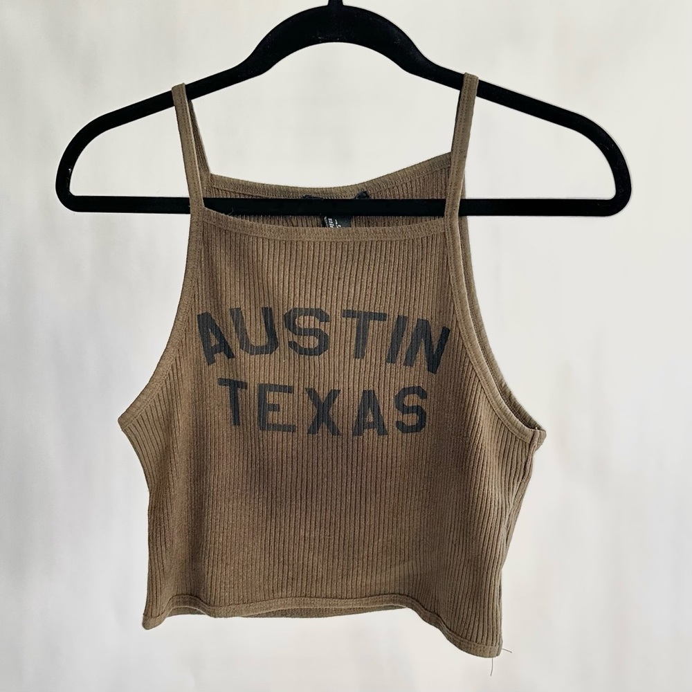 Austin Texas Ribbed Graphic Tank Top